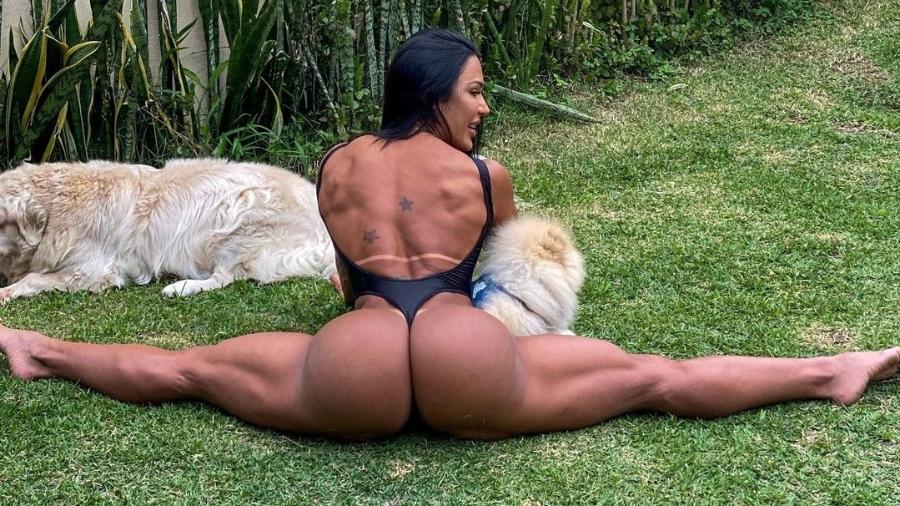 Gracyanne Barbosa mostra a flexibilidade de seu corpo em nova foto - Reprodução/Instagram