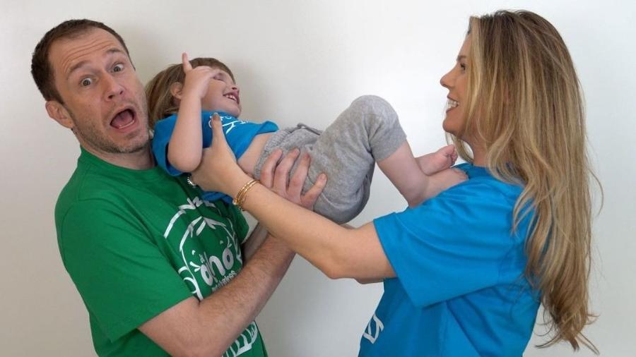 Tiago Leifert e Daiana Garbin criaram uma campanha de conscientização sobre o retinoblastoma, câncer raro nos olhos  - Reprodução/Instagram