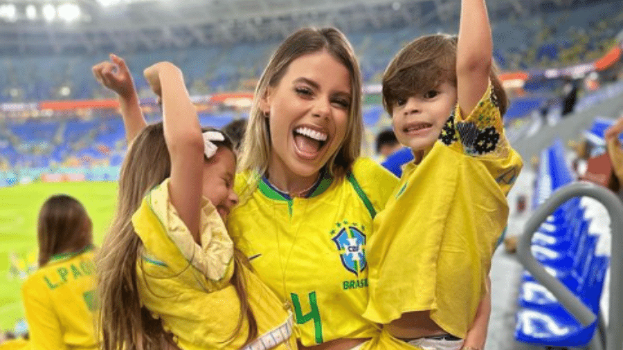 Carol Cabrino, esposa de Marquinhos, está no Catar com os filhos para acompanhar a Copa do Mundo - Instagram
