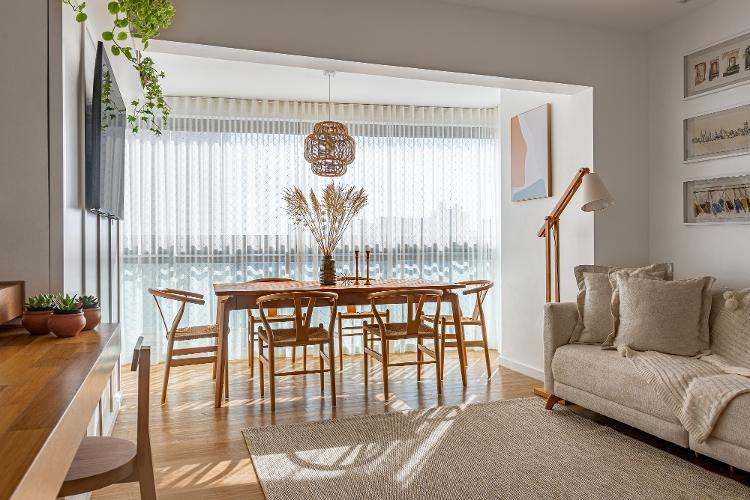 Sala do apartamento, que antes era a varanda - O Projeto em Imagens/Divulgação - O Projeto em Imagens/Divulgação