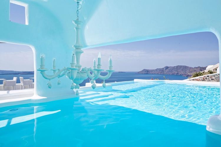 Piscina de Canaves Suites, Oia, Santorini, Grécia