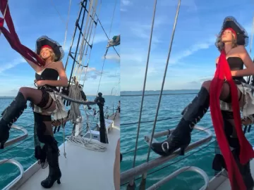 Atriz do momento, Sydney Sweeney surge como pirata sexy em minifantasia