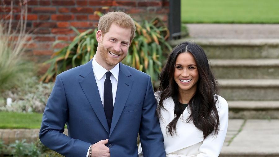 Príncipe Harry e Meghan Markle anunciam seu noivado nos jardins do palácio de Kensington - Getty Images