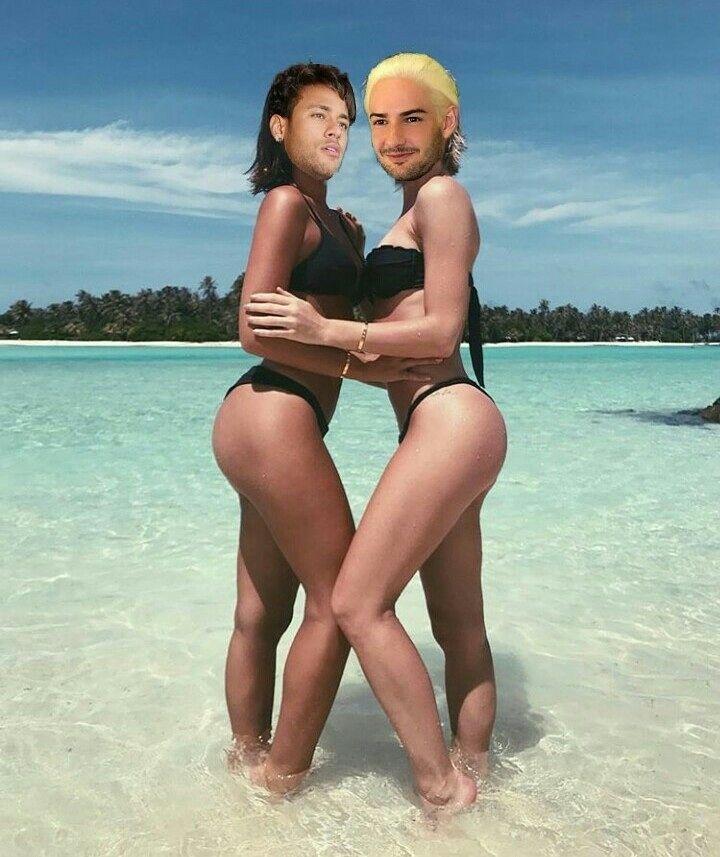 Alexandre Pato vira "Fiorella", sua ex, em montagem com Neymar com o corpo de Bruna Marquezine - Reprodução/Instagram/milleimilgrau
