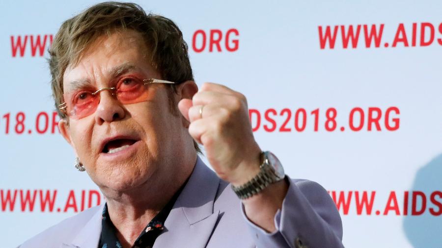O cantor Elton John falou durante a 22ª Conferência Internacional de Aids, em Amsterdã, nesta terça (24) - Yves Herman/Reuters