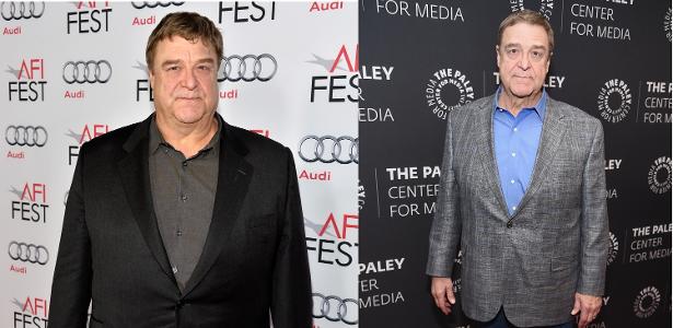 John Goodman em foto de 2013 (esq.) e em retrato de 2018 - Frazer Harrison e Dimitrios Kambouris/Getty Images - Frazer Harrison e Dimitrios Kambouris/Getty Images