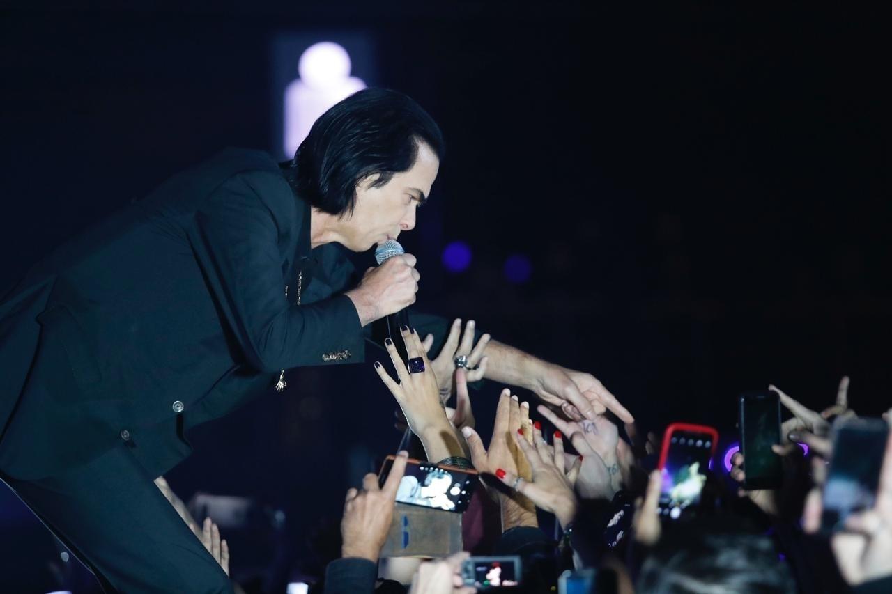O cantor australiano Nick Cave faz show em São Paulo, no Espaço das Américas, com seu grupo The Bad Seeds - Lucas Lima/UOL