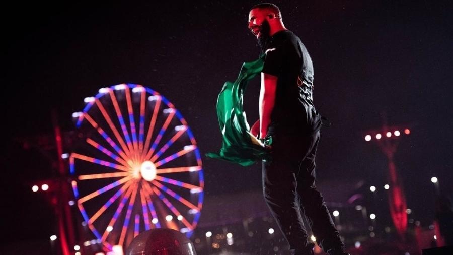 Drake, em apresentação no Rock in Rio 2019 - Theo Skudra/Reprodução Instagram @champagnepapi