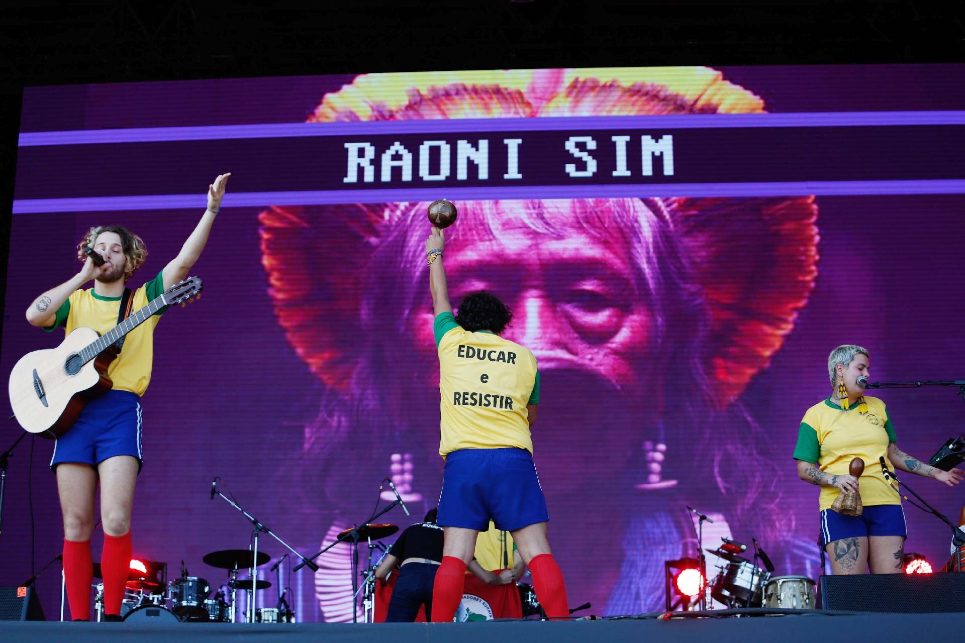 Francisco, El Hombre presta homenagem ao índio Raoni no Rock In Rio 2019 - WILTON JUNIOR/ESTADÃO CONTEÚDO