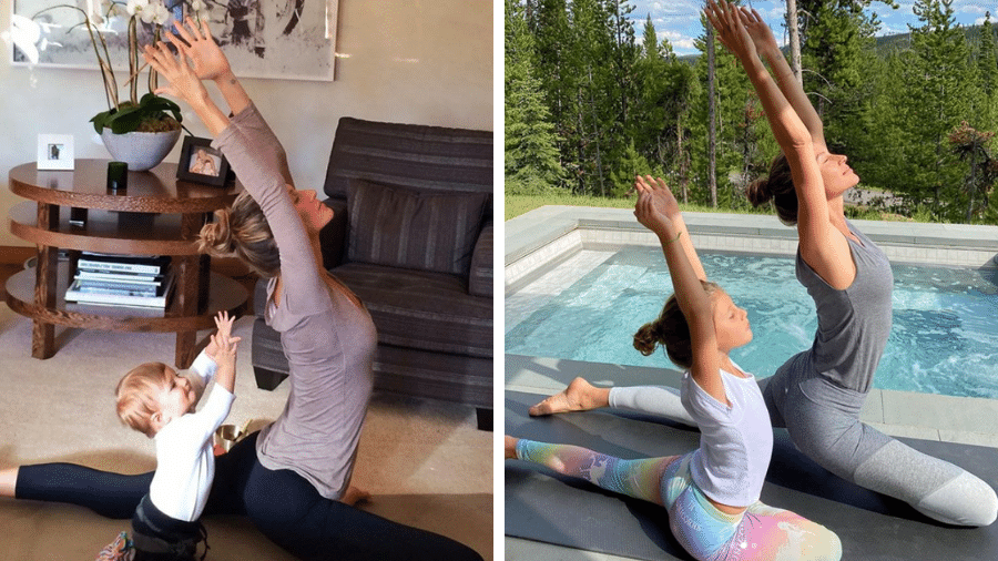 Gisele Bundchen compartilha prática de yoga com a filha em 2013 e 2020  - Reprodução/Instagram/@gisele