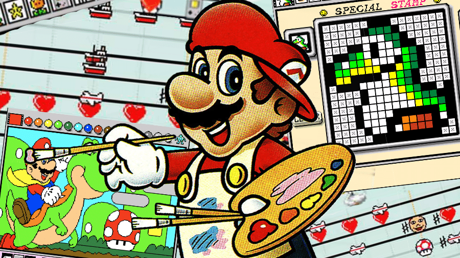 Mouse e desenho artístico: Paint Mario foi um marco para os jogos artísticos da época, será que a série terá uma continuação? - Arte/UOL