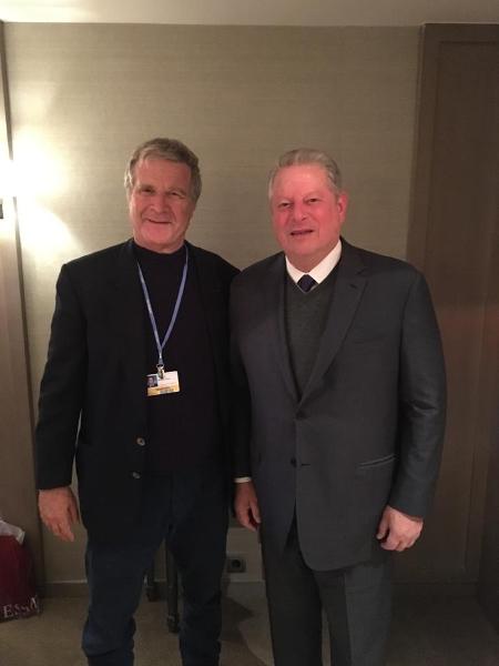 Alfredo Sirkis compartilhou foto com Al Gore durante a COP24 em 2018 na Polônia - Arquivo pessoal