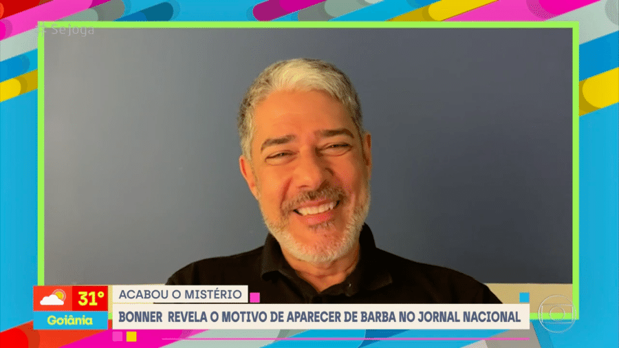 William Bonner de barba no programa "Se Joga" - Reprodução/Globo