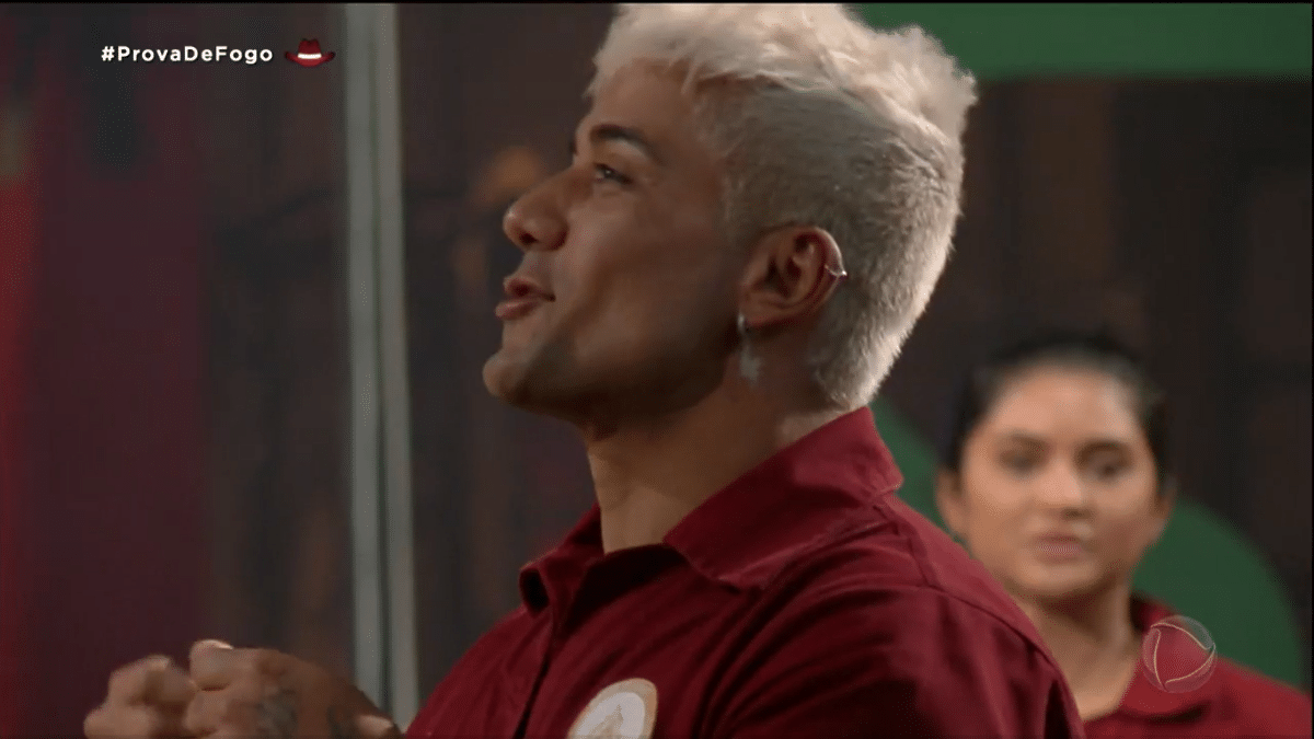 A Fazenda 2021: Tiago Piquilo venceu novamente a prova de fogo - Reprodução/Playplus