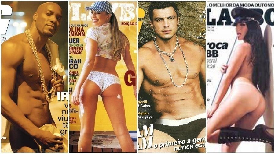 Vários ex-BBBs já posaram pelados para revistas de entretenimento adulto - Reprodução