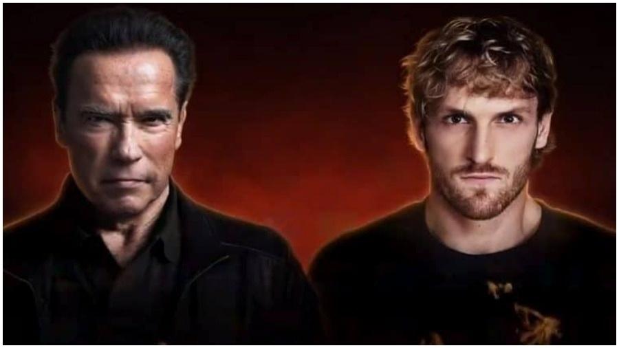 Arnold Schwarzenegger e Logan Paul estão organizando um "torneio de tapas" no rosto - Reprodução
