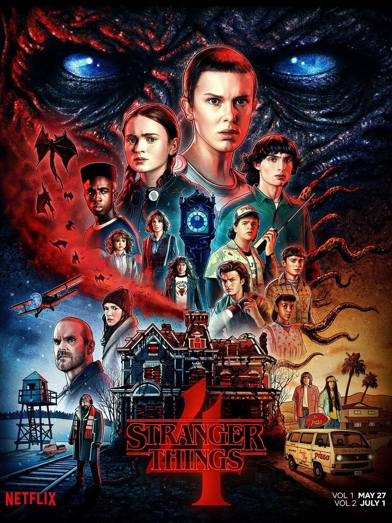 Stranger Things 4  POSTER NOVO DO VOL 2 DA QUARTA TEMPORADA