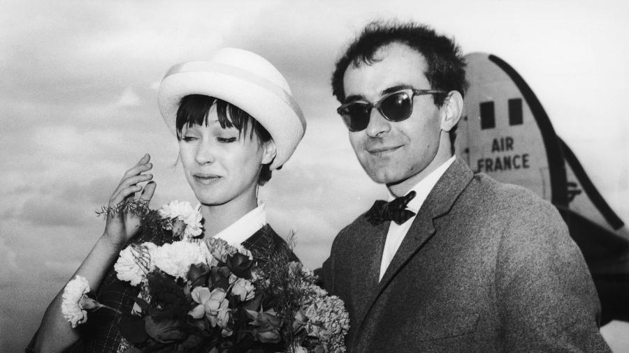 Jean-Luc Godard e Anna Karina, a primeira esposa do cineasta - Keystone/Hulton Archive/Getty Images