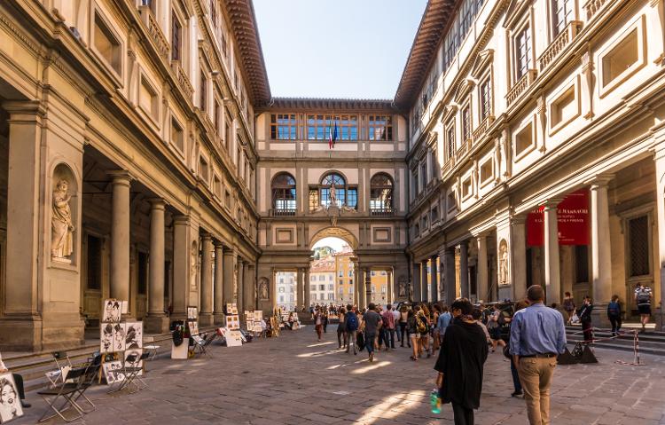 Gallerie degli Uffizi, em Florença, o "lar" da Vênus de Botticelli