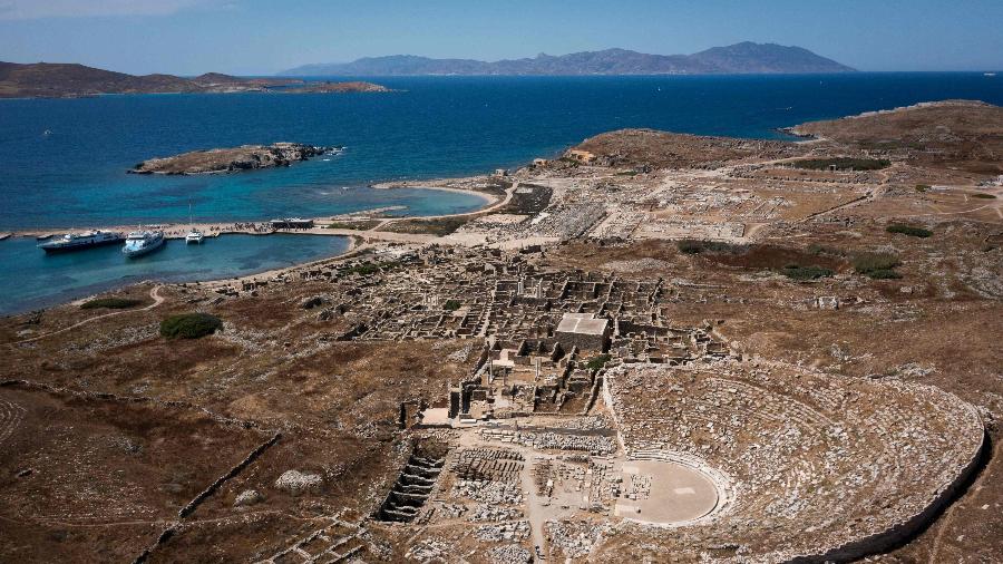 Ilha de Delos, na Grécia Ilha de Delos, na Grécia
