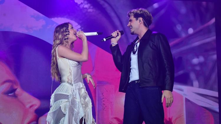 21.set.2024 - Luisa Sonza e Jão se apresentam no palco Sunset na sexta noite de Rock in Rio