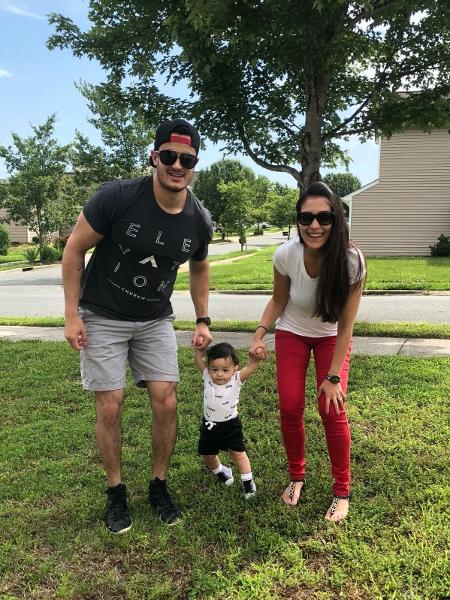 Bárbara e Daniel com o filho, Noah - Arquivo pessoal - Arquivo pessoal