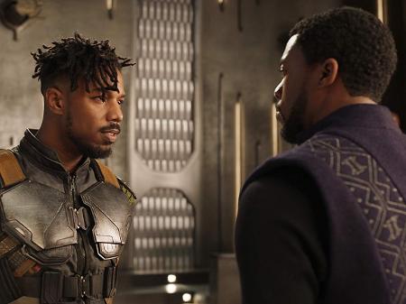 Michael B. Jordan e Chadwick Boseman em "Pantera Negra" (2018) - Divulgação