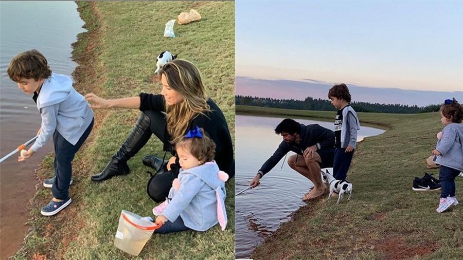 Patrícia Abravanel e Fábio aproveitam domingo em pescaria com os filhos - Reprodução/Instagram