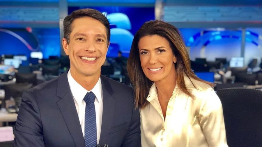 Sergio Aguiar e Janine Borba apresentarão "boletins" do "Jornal da Record" - Reprodução/Instagram