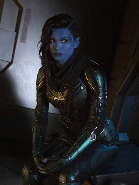 A atriz Gemma Chan em Capitã Marvel - Reprodução