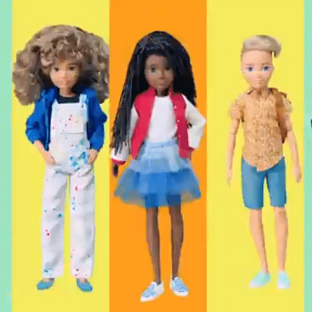 Brinquedos sem gênero da coleção "Creatable World", da Mattel - Reprodução/Facebook