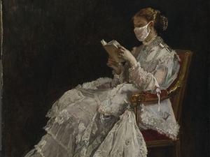 La Liseuse com máscara coronavírus - Reprodução/Museu Fitzwilliam/Cambridge - Reprodução/Museu Fitzwilliam/Cambridge