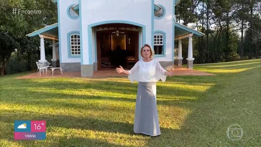 Ana Maria Braga mostra capela de sua fazenda - Reprodução/TV Globo