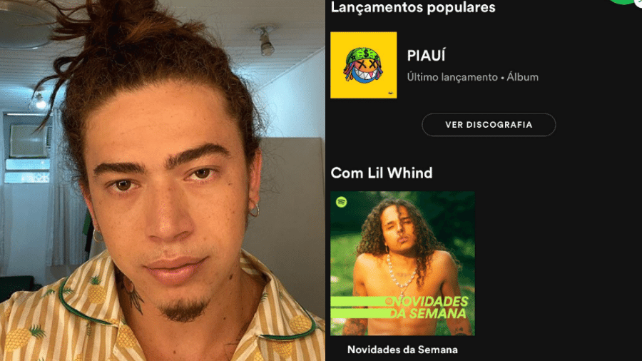 Whindersson, que lançou álbum de trap na madrugada de hoje, se divertiu com coincidência na divulgação  - Reprodução/Twitter/@whinderssonnunes