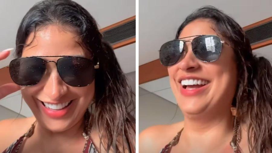 Simone Mendes toma chuva ao sair de shopping - Reprodução/Instagram