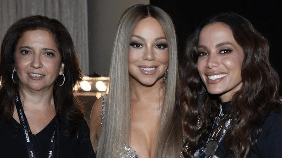 Anitta celebra encontro com Mariah Carey ao lado da tia, Marcia Macedo