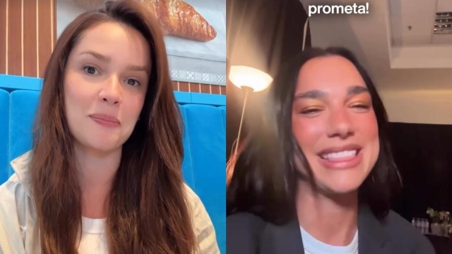 Juliette posta vídeo de Dua Lipa a imitando Juliette posta vídeo de Dua Lipa a imitando
