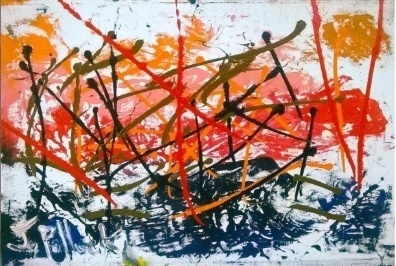 Obra do médium Giovanni D' Andrea, atribuída a Paul Jackson Pollock - Tenda Espírita Irmãos Do Oriente/Reprodução