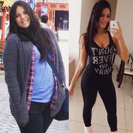 Antes e depois de Carol Mançur - Reprodução/Instagram @dietasemsofrencia