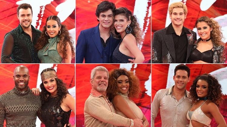 Os participantes da categoria masculina do "Dança dos Famosos" - Reprodução / TV Globo - Reprodução / TV Globo