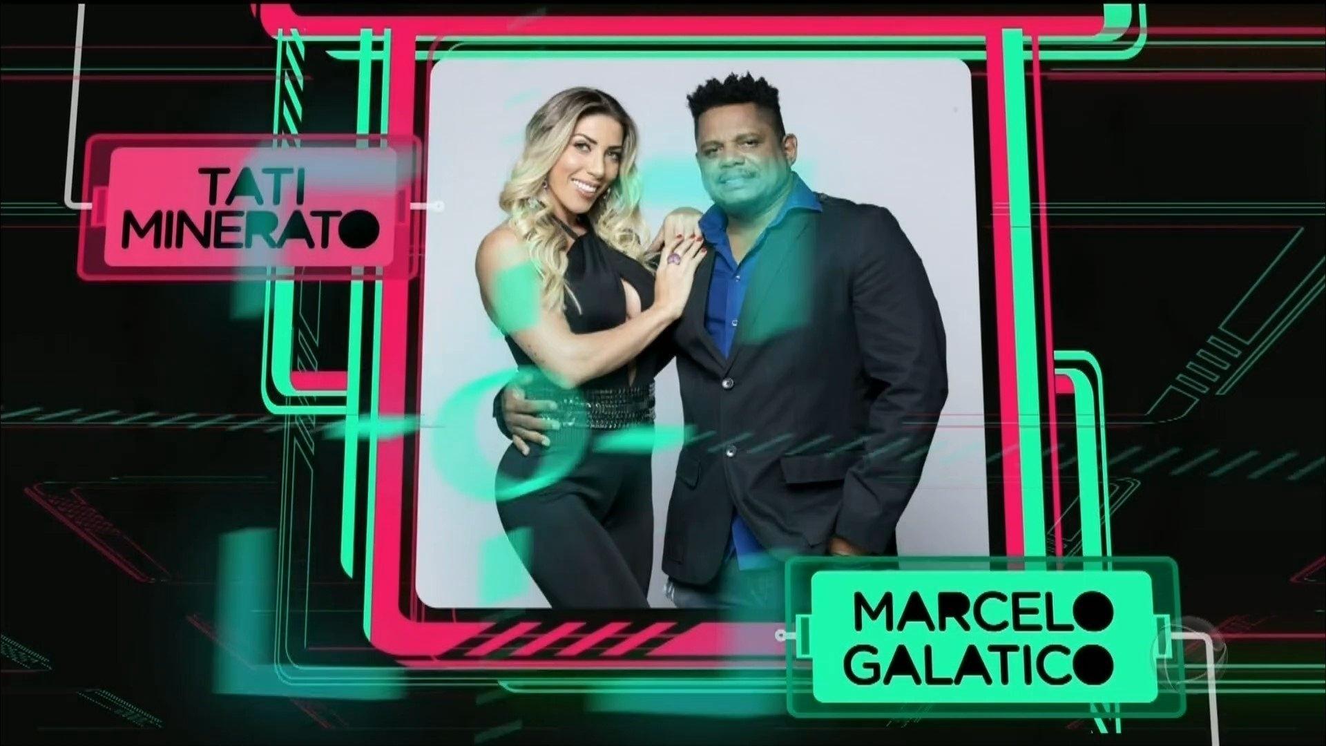 A modelo Tati Minerato e o marido Marcelo Galatico, empresário musical - Reprodução/Record