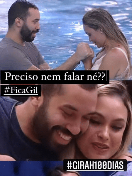BBB 21: Sarah pede a permanência de Gil na casa - Reprodução/Instagram - Reprodução/Instagram