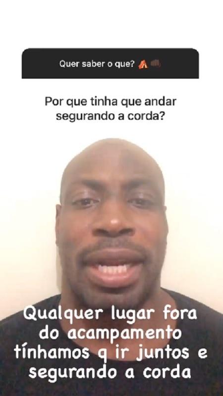 No Limite: Zulu explica por que participantes andavam amarrados em corda - Reprodução/Instagram - Reprodução/Instagram