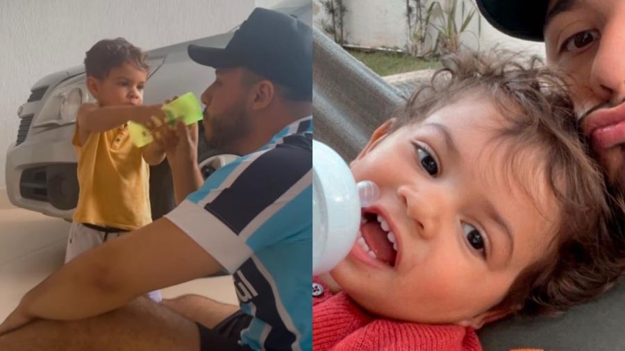 Murilo Huff aparece com o filho Léo, de quase 2 anos - Reprodução/Instagram 
