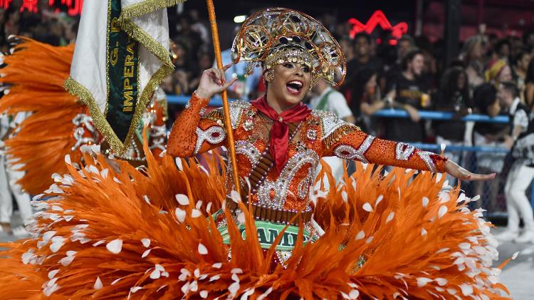 Imperatriz Leopoldinense, campeã do Carnaval do Rio 2023, no Desfile das Campeãs