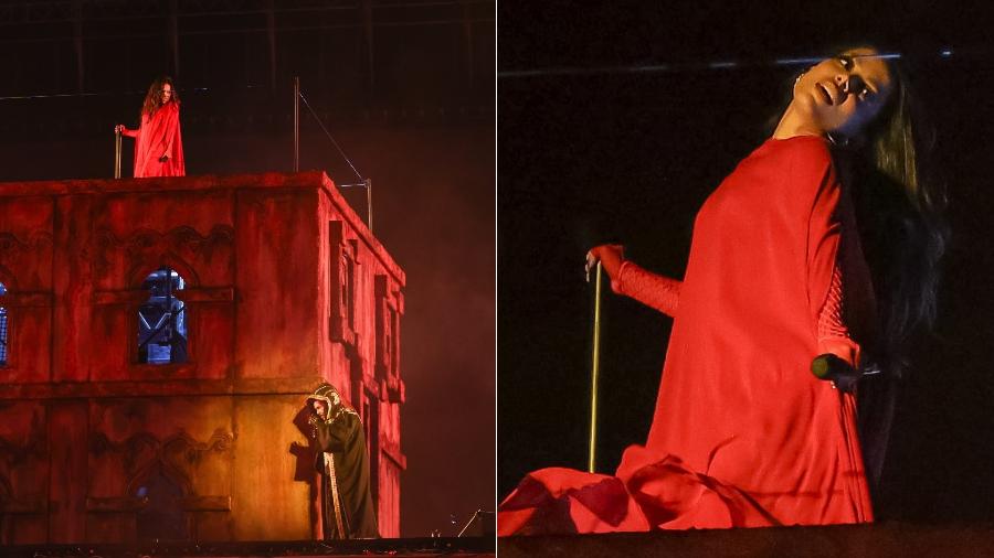 Anitta em participação especial no show do cantor The Weeknd, no sábado (7), em São Paulo - Wagner Meier/Getty Images