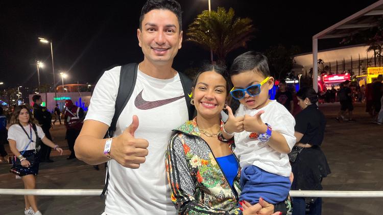 De Belém ao Rock in Rio: Valéria, 37, e Diego Lobo, 39, ao lado do filho Ravi, 3