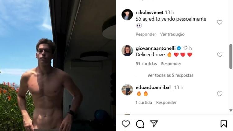 Atriz Giovanna Antonelli deixa recado em post de filho Pietro Atriz Giovanna Antonelli deixa recado em post de filho Pietro