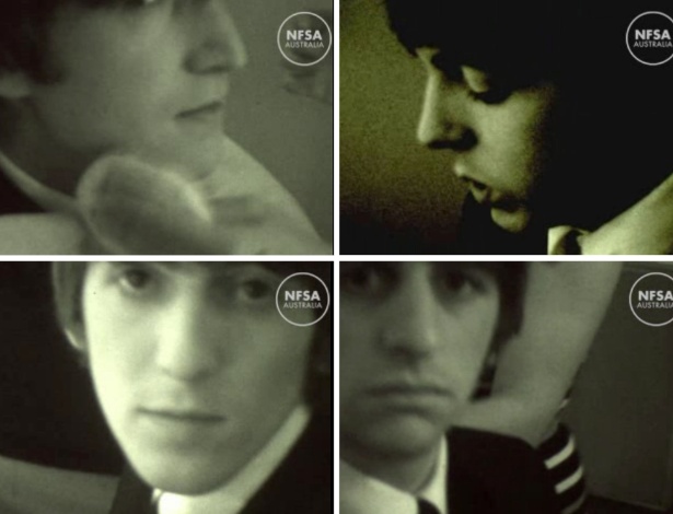 Imagens retiradas de um vídeo caseiro dos Beatles feito em Manchester, na Inglaterra, em 1965, pertencente ao National Film and Sound Archive of Australia - National Film and Sound Archive of Australia
