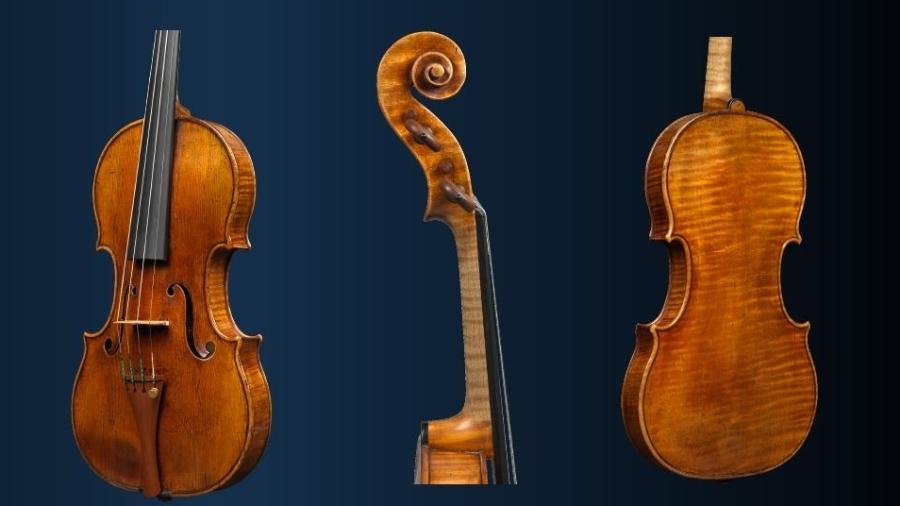 Violino de 1684 do mestre luthier Antoni Stradivari, conhecido como ex-Croall - Divulgação/Ingles&Hayday